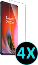 OnePlus Nord 2 Screenprotector Glas Gehard Tempered Glass - 4 Stuks