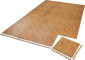tectake - Set van 24 beschermingsmatten fitnessmatten vloerbeschermingsmatten - houtmotief - 404135