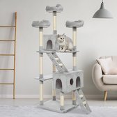 Grote Krabpaal Voor Katten - Ladders en Kijkplatforms - Lichtgrijs