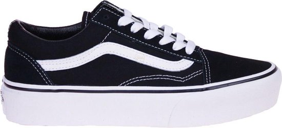 Vans Old Skool Sneakers - Unisex - Platform - Zwart/Wit - Maat 40 | bol.com
