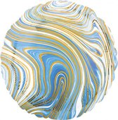 folieballon Blue Circle 45 cm metallic