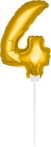 folieballon cijfer 4 36 cm goud
