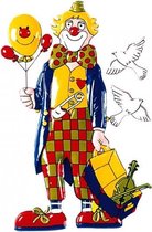 carnavalsdecoratie clown met viool 45x80 cm