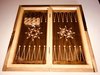 Afbeelding van het spelletje Walnoot Houten Handgemaakte Perzische Backgammon, Cadeau voor verjaardag , Hoge kwaliteit Backgammon Set 50X49X5 cm