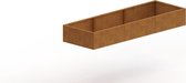 MySteel Cortenstaal plantenbak Texas xxl 3000x1000 Inclusief Bodemplaat  - Hoogte: 400mm