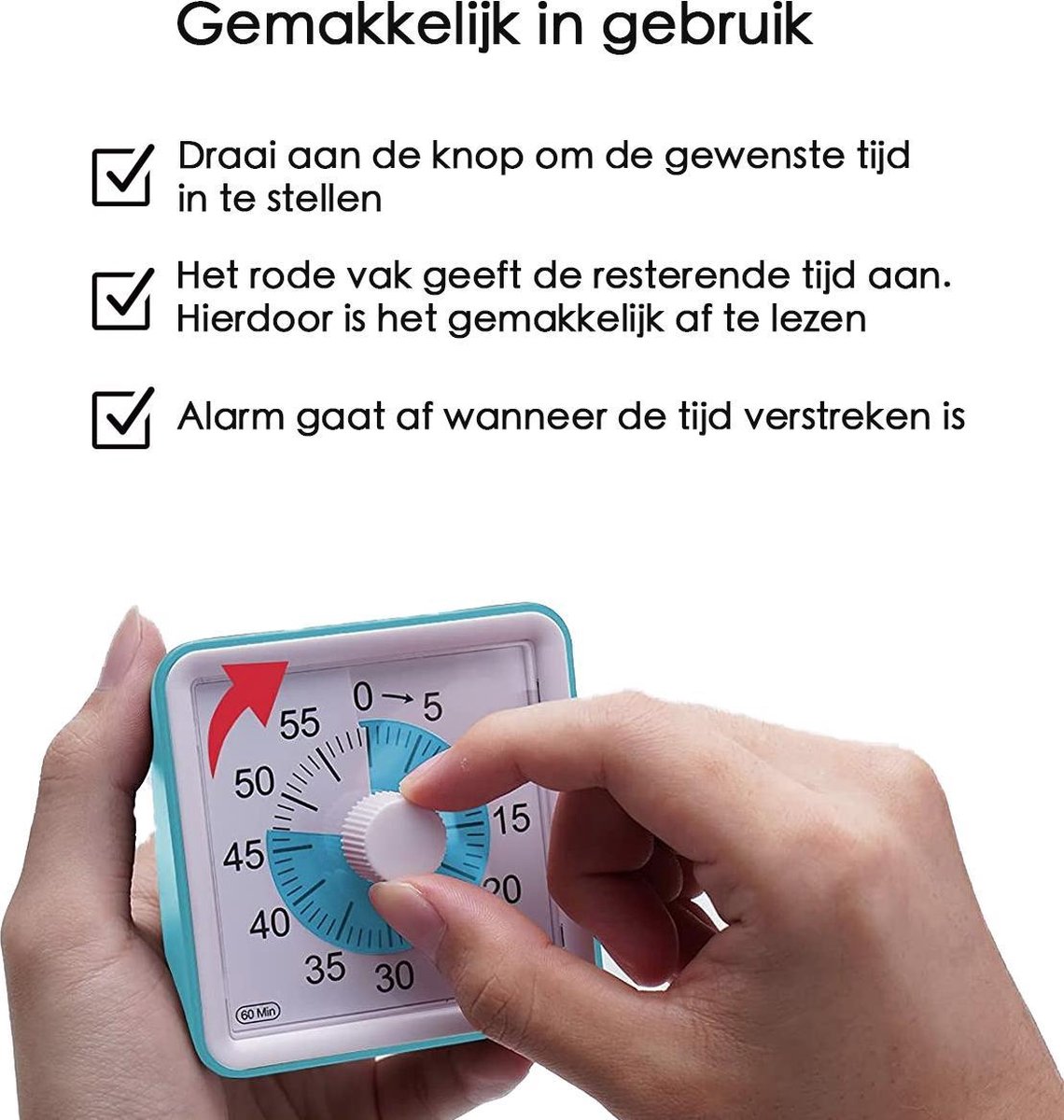 Hoogwaardige Leerklok voor Kinderen Timer Kind Blauw Vergaderklok