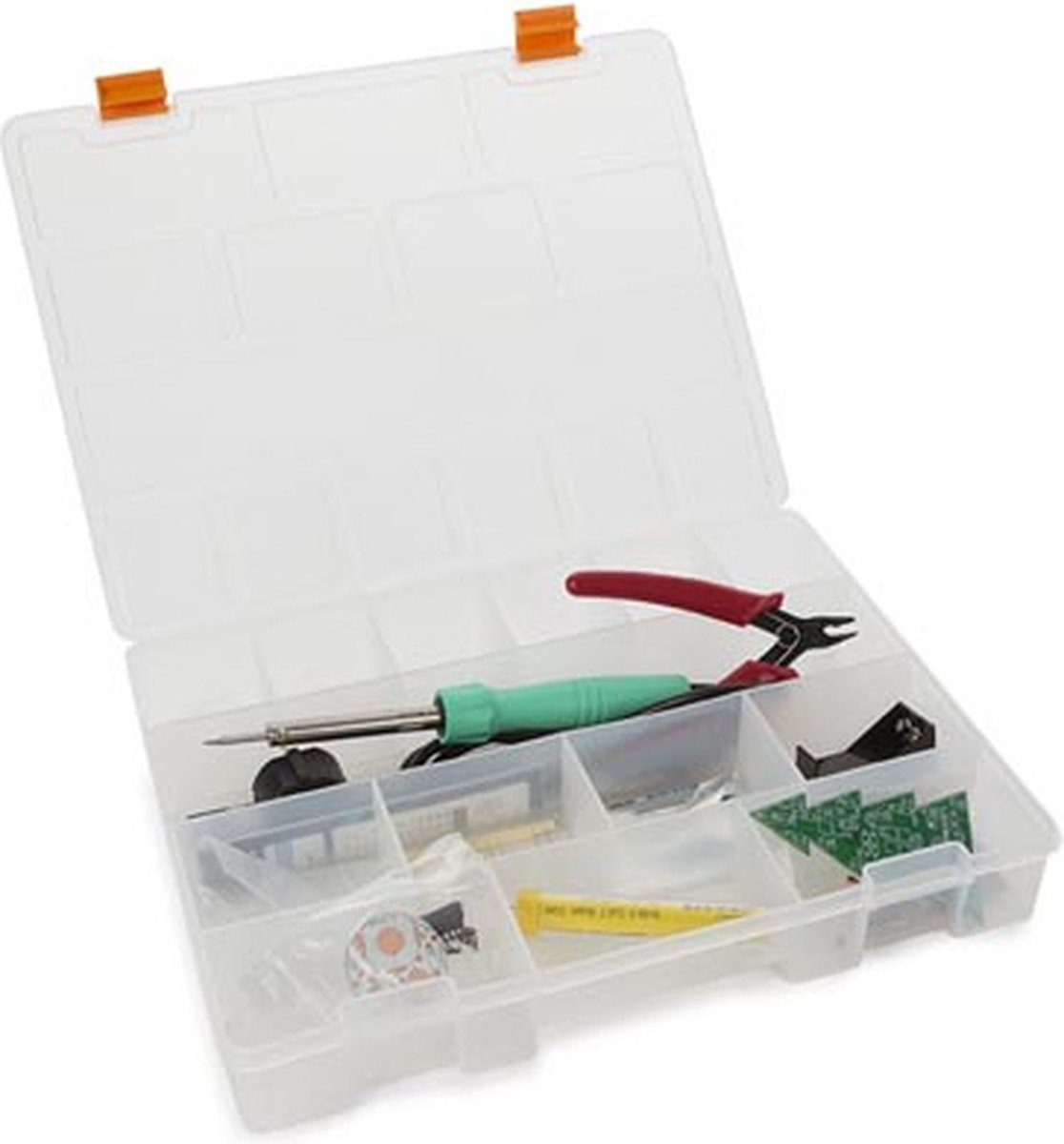 Whadda Soldeerkit, DIY, starterskit, kersteditie, theelichtje en kerstboom met knipperende LEDs