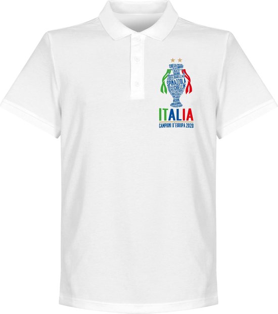 Italië Champions Of Europe 2021 Polo - Wit - 5XL