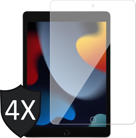Screenprotector geschikt voor iPad 2021 - 10.2 inch - Screenprotector geschikt voor iPad 2021 Screen Protector Glas - 4 Stuks