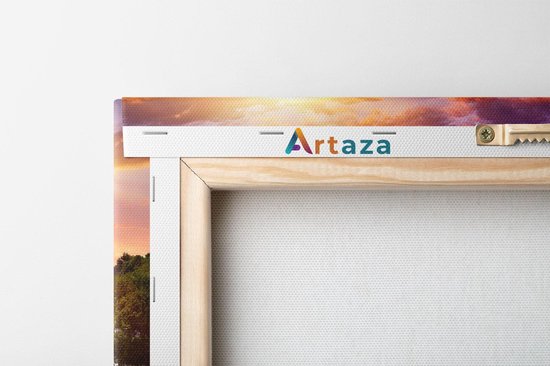 Artaza - Peinture sur toile - Chutes d'eau dans la forêt - 80x120 - Groot - Photo sur toile - Impression sur toile