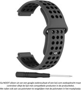 Grijs Zwart siliconen sporthorlogebandje voor de Garmin Forerunner 220, 230, 235, 620, 630, 735XT, Approach S20, S5 & S6 - horlogeband - polsband - strap - siliconen - rubber