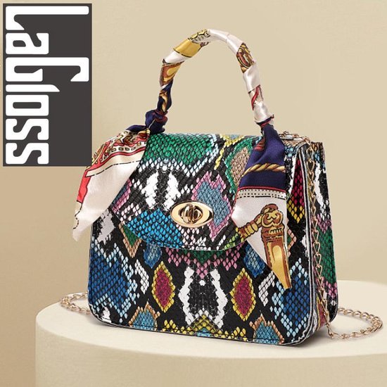 Lagloss Fashion Bag Tas Mode Model 1 - Klein Modisch Tasje - Type Lil Bag - SchouderTas met Shawl Handvat - 17x14x6 cm