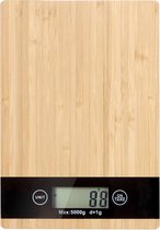 Bol.com keukenweegschaal - Elektronische- bamboe lcd-keukenweegschaal tot 5 kg aanbieding