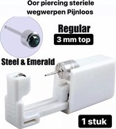 Oorpiercing pistool wegwerp steriele  - oorring schieter - 1 stuks - met oorbel - oorpiercing pistool - Naalddoorsteker -