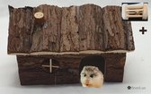 ✿Brenlux® Hamsterhuis - Speeltuig voor knaagdieren - Verblijf voor knaagdier - Speelgoed knaagdieren - Hamsterkooi - Cavia huis – Houten huis voor muizen – 20cm x 13cm - Inclusief