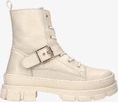 Tango | Romy welt new 13-c bone white leather buckle boot - bone white sole | Maat: 40