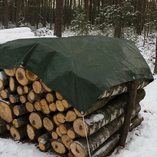 Bâche protection bois vert HDPE 90G 1.5X6 m