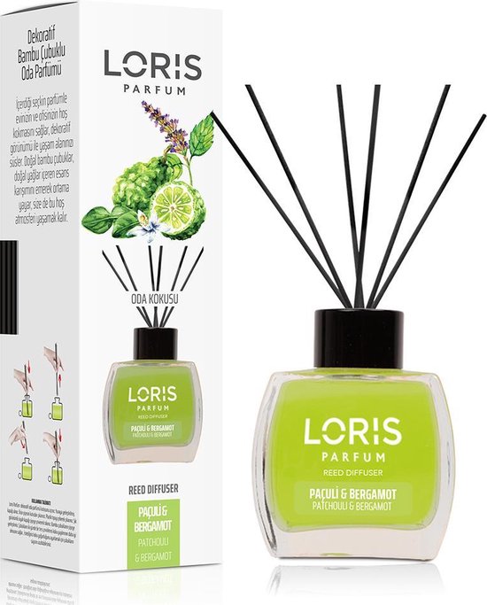 Parfums d'ambiance - Parfum Loris - Bâtonnets parfumés - Patchouli & Bergamote