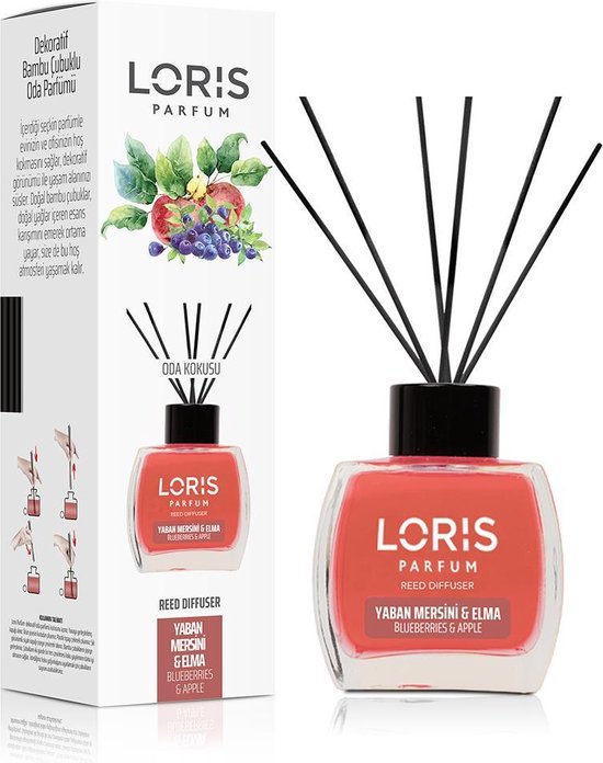 Loris Parfum - Blueberries & Apple - Huisgeuren - Geurstokjes