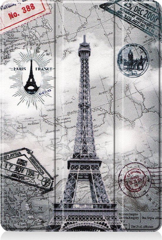 Étui iPad 10.2 2021 Étui de Luxe Book Case - Étui iPad 10.2 2021 - Tour Eiffel