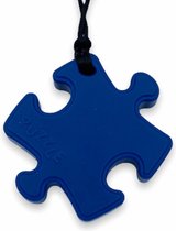 Chewzoo® - Bijtketting - Puzzle - Puzzlestuk - Donkerblauw