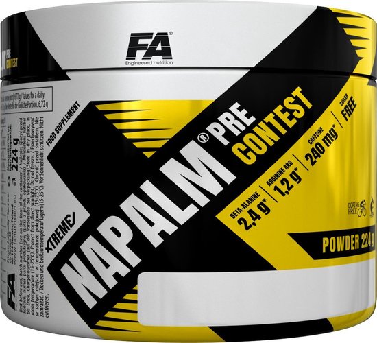 FA Fitness authority Napalm Pre contest 224g strongest pre workout !
