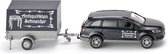 miniatuurauto Audi Q7 met aanhanger zink 1:87 zwart