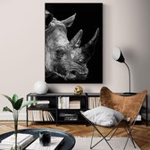Poster Dark Rhino - Papier - Meerdere Afmetingen & Prijzen | Wanddecoratie - Interieur - Art - Wonen - Schilderij - Kunst