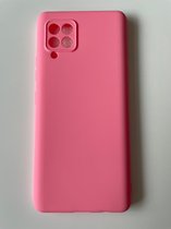 Siliconen back cover case - Geschikt voor Samsung Galaxy A42 5G - TPU hoesje - Roze