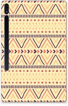 Backcase Samsung Galaxy Tab S7 Plus Hoesje Bumper Aztec Yellow met transparant zijkanten