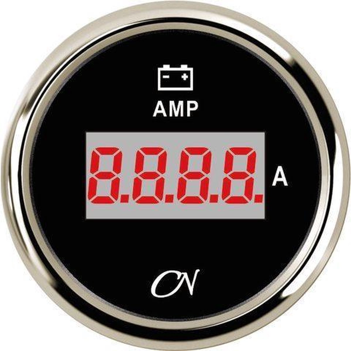 CN digitale zwarte Ampèremeter Ø52mm 8-32V