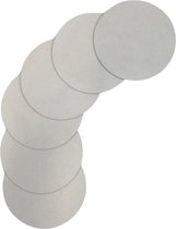 6x Skinnatur Onderzetters leder rond | Simply White| Wit 10cm diameter | gerecycleerd leer – tafeldecoratie - onderlegger