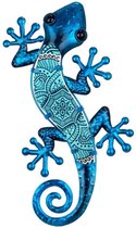Salamandre | métal et verre | Paisley | bleu | XL | 17x36