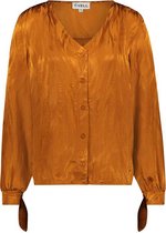 Cyell COPPER FLOW dames loungetop lange mouwen - oranje patroon - Maat 40 Oranje maat 38 (M)