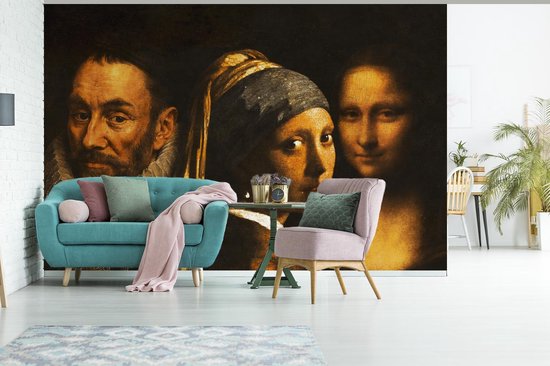 Papier peint - Papier peint photo Fille à la perle - Guillaume d' Oranje - La Mona Lisa - Largeur 330 cm x hauteur 220 cm