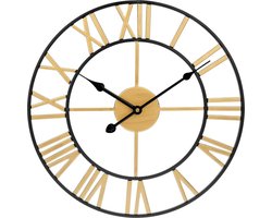 Wandklok industrieel klassiek metaal - 40 cm - vintage brons