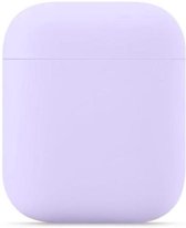 Paars/lila - Hoesje Apple Airpods 1 & 2 - Siliconen hoesje - beschermhoesje - Soft case - Cover