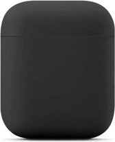 Zwart - Hoesje Apple Airpods 1 & 2 - Siliconen hoesje - beschermhoesje - Soft case - Cover