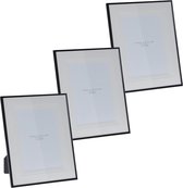 3x stuks aluminium fotolijst zwart geschikt voor een foto van 20 x 25 cm