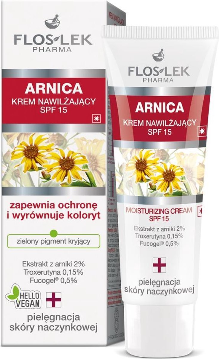 Arnica vochtinbrengende crème SPF15 voor de capillaire huid 50ml