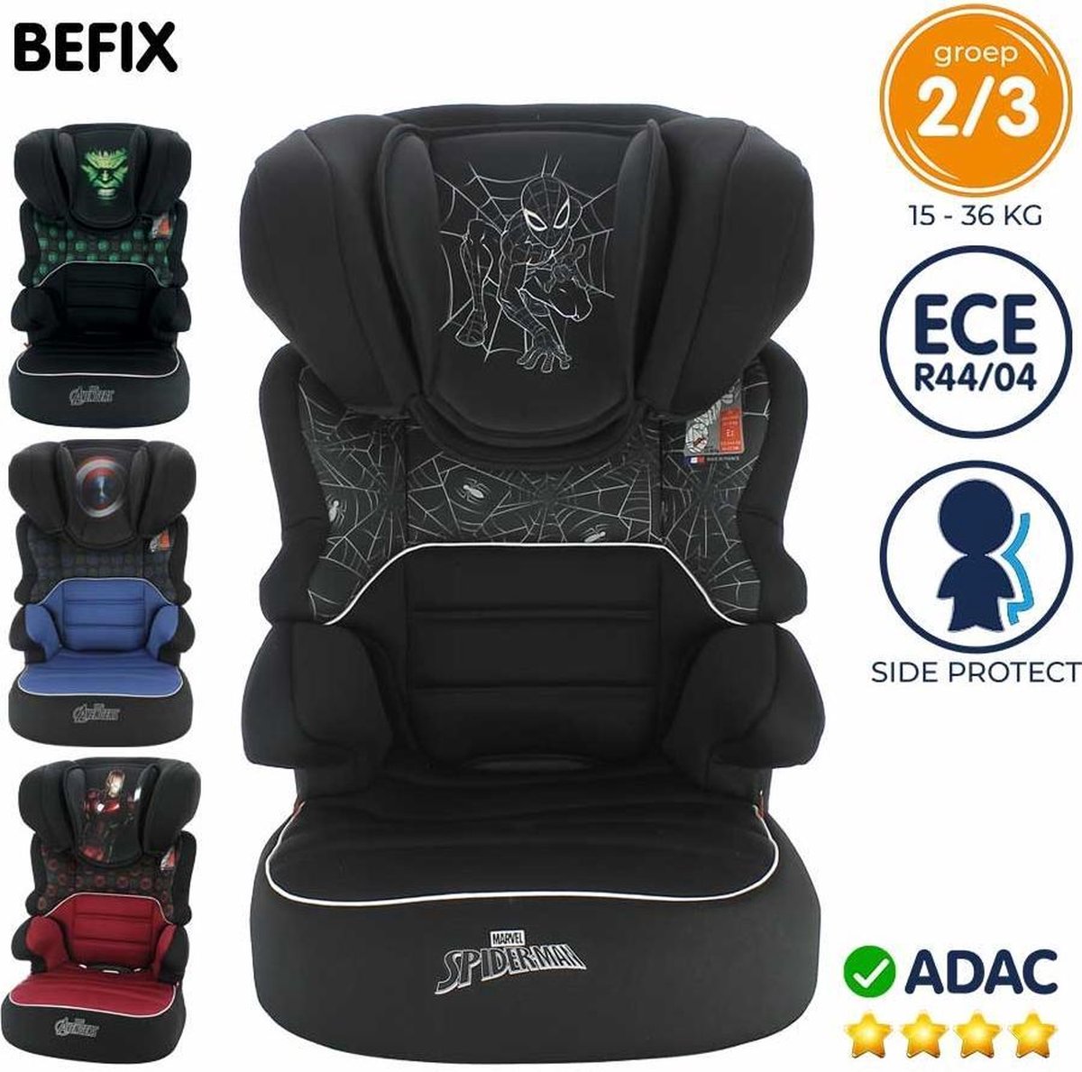 Siège auto rehausseur BEFIX Groupe 2/3 (15-36kg) - Disney luxe