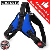 Honden Harnas - Hondentuig - Maat XL - Tuigje - Verstelbaar Harnas - Blauw - Borstomvang 72-92cm - Easy Walk