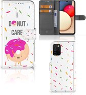 Smartphone Hoesje Geschikt voor Samsung Galaxy A03s Bookcase met Quotes Donut Cadeautjes voor Meisjes