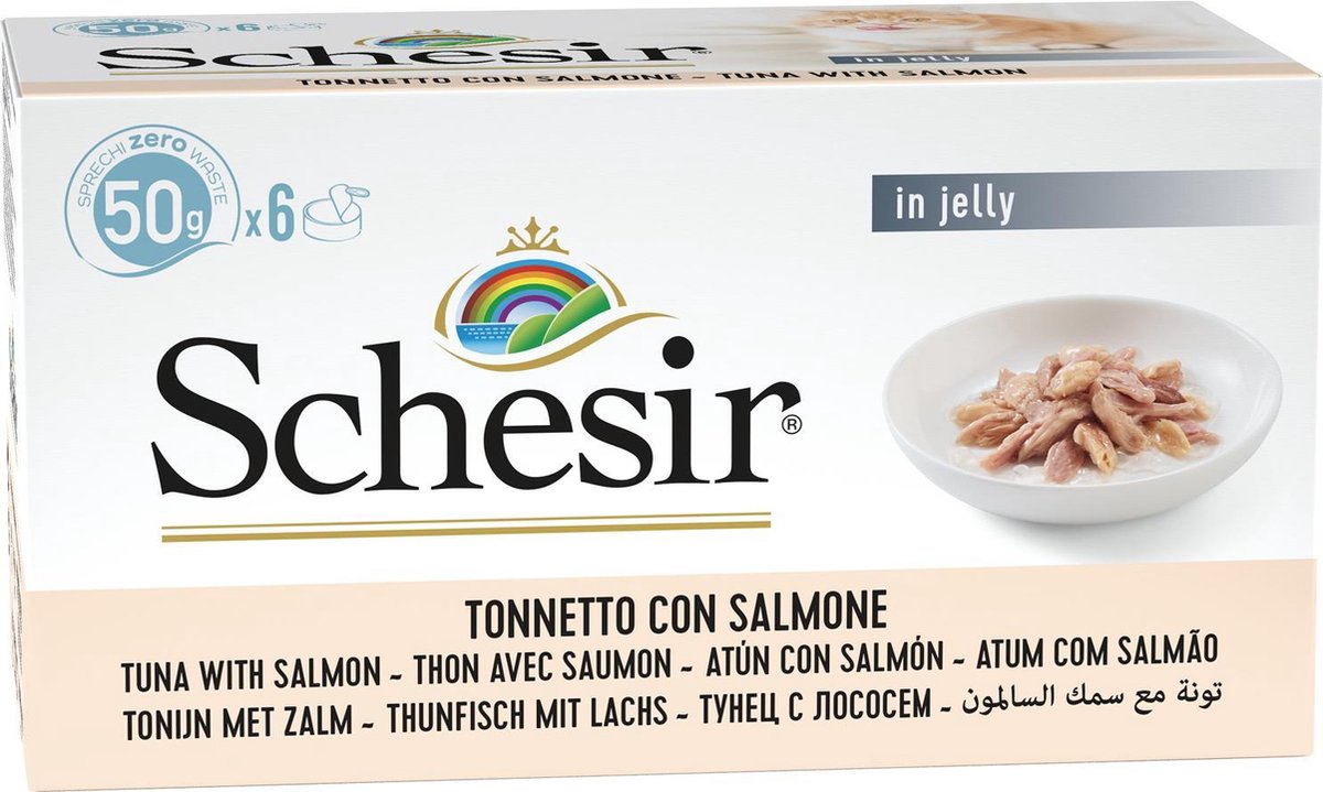 Schesir Schesir Kat Mp Blik 6x50 g Tonijn&Zalm