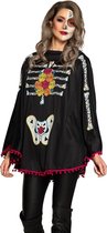 Boland - Poncho Day of the dead (one size) - Volwassenen - Day of the dead - Halloween verkleedkleding - Skelet