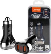 Ldnio Snelle Autolader 36W C2 met USB kabel voor Apple iPhone 12 / 11 / X / XS / XR / MAX / iPhone 8 / 8 Plus / SE / 5S /5 / iPhone 6S / 6 Plus / 7 / 7 Plus - Car charger