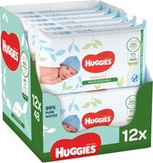 Huggies billendoekjes - 100% plasticvrij - biologisch afbreekbaar - 12 x 48 stuks - 576 doekjes