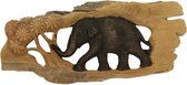 Wall panel wood elephant - ca 45x22x1,5 cm - Thailand - Sawahasa - Fairtrade