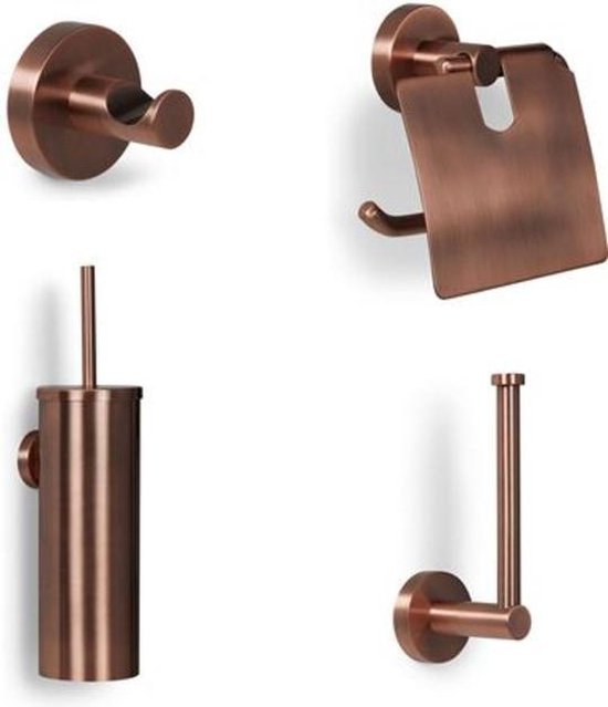 Blue Label Blue Vida Toilet Set Geborsteld Koper bol