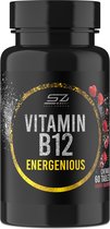 Senz Sports Vitamine B12 – Voedingssupplement voor dagelijkse aanvulling – 60 Tabletten met lekkere kersen-frambozensmaak – Geschikt voor veganisten en vegetariërs – Draagt bij aan een goede werking van het zenuwstelsel